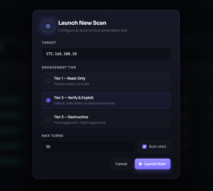 NeuraPent Scoping Interface